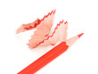 red pencil isolated on a white background