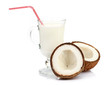 coconut and milk glass