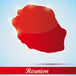shiny icon in form of Reunion island, France