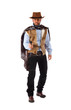 Gunman in the old wild west on white background