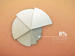 graph diagram. vector pie chart