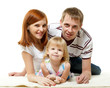 Happy young family with child..