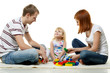 Happy young family with child..