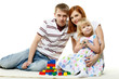 Happy young family with child..
