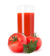 Tomato vegetable juice in glass