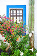 Fenêtre dans un village turc - Bodrum, Turquie