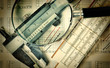 engineering tools on technical drawing