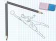 Dessin de sport sur cahier d'école : football