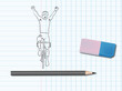 Dessin de sport sur cachier d'école : cyclisme