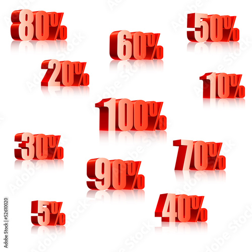 Vector: Discount numbers. Discount numbers.
