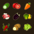 Glossy vegetable set