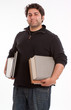 Happy young man with books