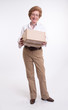 Senior lady with parcel