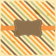 Card Design Vintage Label on Stripe Background
