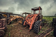 broken tractor