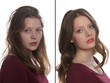 Foto: Junge Frau - ohne und mit Make up Junge Frau - ohne und mit Make up