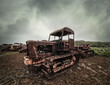 old rusted tractor