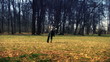 Happy father and son in park