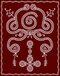Tribal Folk Motif Design wall painting