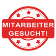 Stempel rund rot - Mitarbeiter gesucht