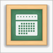 Blackboard with icon of a calendar