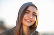 beautiful young girl is smiling