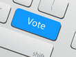 democracy concept with vote button