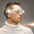 man with futuristic glasses