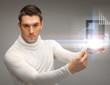 man with tablet pc