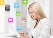 woman with tablet pc