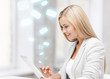 woman with tablet pc