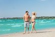 couple walking on the beach