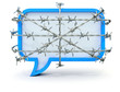 Illustration: Barbed speech bubble Barbed speech bubble