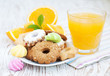 Orange juice and cookies