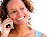 Happy woman on the phone