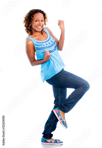 Photo: Happy woman celebrating Happy woman celebrating