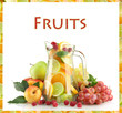 transparent jar with exotic  fruits, isolated on white