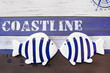 Photo: Zwei Fische - nautische maritime Dekoration in Blau und Weiß Zwei Fische - nautische maritime Dekoration in Blau und Weiß