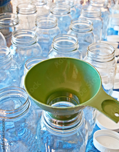 Photo: Clean Canning Jars and Funnel Clean Canning Jars and Funnel