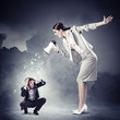 Businesswoman with megaphone