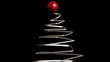 Red bead on silver tree