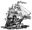 Sailboat at sea