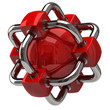 Red network and globalization icon