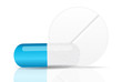 Herbal pill Environment background vector illustration
