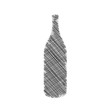Sketched wine bottle