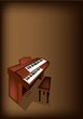 A Retro Pipe Organ on Dark Brown Background