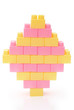 toy bricks shape like a diamond with clipping path