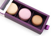gift box packaging of macaroons with clipping path