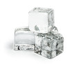 four pieces of ice cubes on white with clipping path