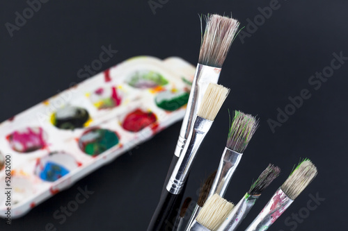 Photo: colors and brushes colors and brushes